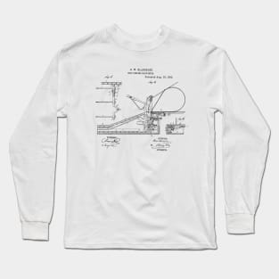 Self Binding Harvester Vintage Patent Hand Drawing Long Sleeve T-Shirt